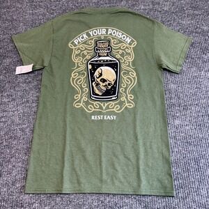PacSun Easy Poison Tee S Skull Bottle Graphic Gothic Grunge Skater NWT